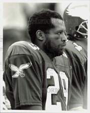 1987 Press Photo Philadelphia Eagles Cornerback #29 Elbert Foules on sideline. picture