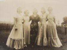 Vintage Philadelphia Area Wedding Photo Bridesmaids with Guest B&W Family picture