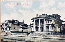 Butte Montana Hennessy and Kelley Mansions Street View Vintage Postcard c1910 picture