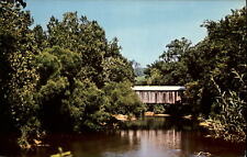 Pleasant Valley Covered Bridge~Licking River Muskingum County Ohio~ 1959 flood picture