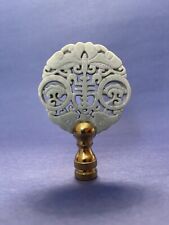 Beautiful Vintage Style Hand Carved Green Jade Longevity Lamp Finial  picture