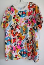 DISNEY-WDW 50 Anniversary Vault Collection Retro Sticker Print Tee/T-Shirt Large picture
