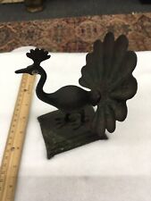 Vintage Brass Peacock Figurine / Sculpture.5.5 inches long. picture