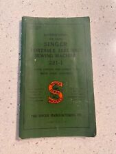 1941 Vintage Singer 221-1 Featherweight Sewing Machine Instruction Manual picture