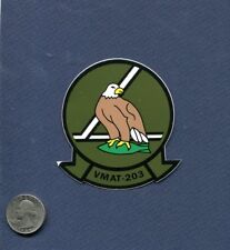 Sticker VMAT-203 HAWKS USMC  AV-8 HARRIER Subdued Squadron Patch Image picture