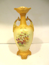 Antique porcelain matte yellow matte bud vase, Austrian style or theme  USED picture