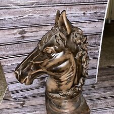 Large ceramic horse head bust statue picture
