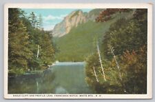 White Mtns New Hampshire Eagle Cliff Profile Lake Franconia Notch Vtg Postcard picture