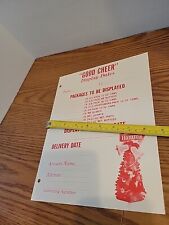 (VTG) 1960s Hamms Beer Bear Xmas Tree Sign Promotional Flyer  picture