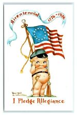 Postcard O'Neill Kewpie Modern Chrome Repro I Pledge Allegiance 1976 H23 picture