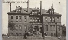 LEADVILLE CO HIGH SCHOOL c1910 original antique postcard colorado town picture