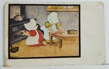 Greetings Sun Bonnet Children BAKING DAY Early udb Postcard N12 picture