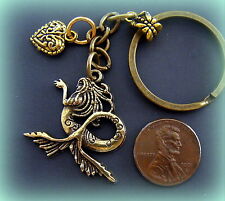 MERMAID Nude Sea Nymph Jewelry ANTIQUE Art Nouveau Victorian Style Keychain  picture