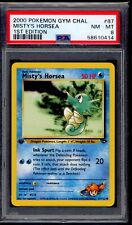 PSA 8 Misty's Horsea 2000 Pokemon Card 87/132 1st Edition Gym Challenge picture