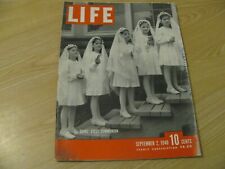 1940 LIFE MAGAZINE  SEPTEMBER  2   QUINS FIRST COMMUNION    LOWEST PRICE ON EBAY picture