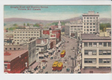Postcard Victoria B.C. Canada Douglas Street Business Section c.1940 G14 picture