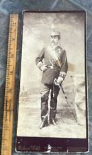 Commanding Officer Spanish American War Photo Cabinet Card Soldier Signed picture