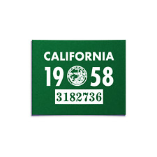 1958 California License Plate YOM Registration Sticker - CA DMV -  picture