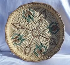 NATIVE AMERICAN INDIAN HAND WOVEN BASKET TRAY LARGE 14