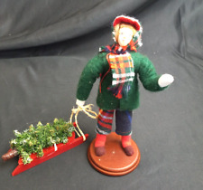 Vintage Hanna Mendus Four Sisters Christmas Dickens Sled Boy 912030 picture