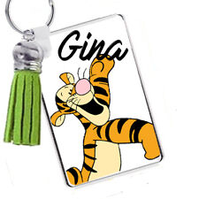 Winnie the Pooh Tigger Personalized Keyring Key Chain Handcrafted Gift picture
