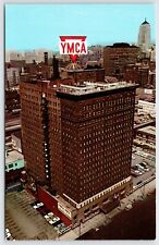 Postcard Chicago's Y M C A Hotel, Bird's Eye View, Chicago IL Unposted picture