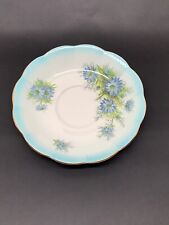 Vintage Royal Albert Marguerite saucer blue daisies gold trim bone china 5.5”  picture