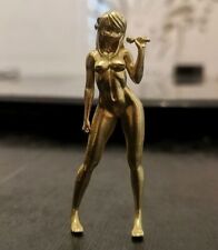 Brass Naked Sing Girl Statue Female Body Art Beauty Model Collection picture