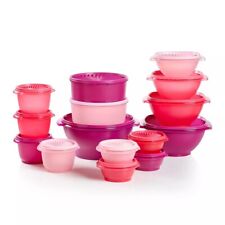 Tupperware 30pc Heritage Get it All Set Food Storage Container Set- Pink picture