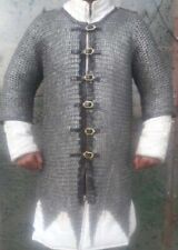 XL Size half sleeve flat rivited with warser six inch oiled chain mail shirt  picture