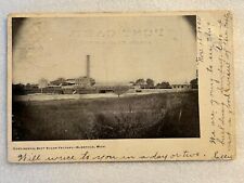 VINTAGE 1907  BLISSFIELD MICHIGAN - CONTINENTAL SUGAR FACTORY POSTCARD picture