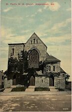 Hagerstown Maryland St Paul’s ME Church Antique Postcard c1910 picture