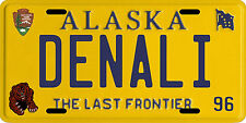 Denali National Park & Preserve 1996 Alaska License Plate    picture