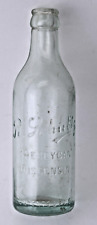 Antique VTG Robert* R Schultz Aqua Blue Glass Soda Bottle Sheboygan Wisconsin picture