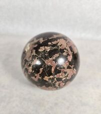 Vintage Granite Marble Polished Orb Sphere Ball Brown Solid 4”Decorative  picture