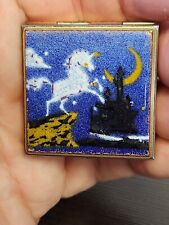 Vintage Pill Box Unicorn Castle Moonlight picture
