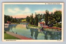 Indian River MI-Michigan, Scene On Indian River, Antique, Vintage Postcard picture