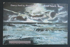 Heavy Surf by Moonlight Nantasket Beach MA Unposted DB Postcard picture