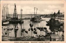 Pigeon Cove Harbor, Rockport Across the Bay, Massachusetts MA Postcard picture