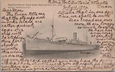 Postcard Ship Imperial Direct West India Mail Service Imperial Mail Liner 1904 picture