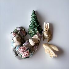 FITZ & FLOYD Hippo , Hallmark Christmas Tree , Bunny Rabbits Japan Salt & Pepper picture