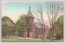 Lee Memorial Chapel Lexington Virginia VA Church Handcolored Vintage Postcard picture
