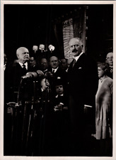 France, Chantilly, le President Albert Lebrun, vintage press silver print, approx. picture
