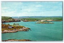 c1950's Port Aux Newfoundland Canada, Terminal Railroad & Ferry Service Postcard picture