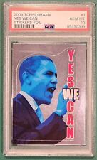 2009 Topps Obama Stickers Foil #1 Yes We Can PSA 10 Gem MT pop 1 Barack picture