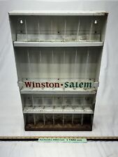 Vintage Metal Cigarette Display Case Winston Salem Sign Shelf picture