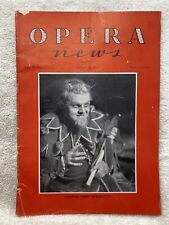 January 15 1945 Opera News Lawrence Tibbett Rigoletto Metropolitan Guild MET NY picture