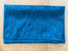 Vintage Large Piece AQUA/TURQUOISE Lace (Appears Blue in Photo) 42 1/2