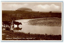 1937 Dew Pond Chanctonbury Ring Worthing West Sussex England RPPC Photo Postcard picture