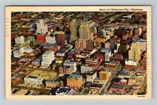 Oklahoma City, OK-Oklahoma, Aerial View Of The City, c1949 Vintage Postcard picture